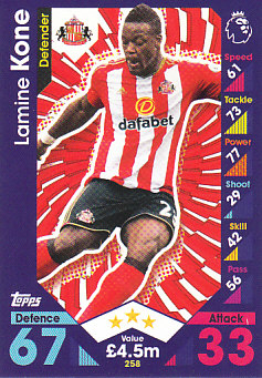 Lamine Kone Sunderland 2016/17 Topps Match Attax #258